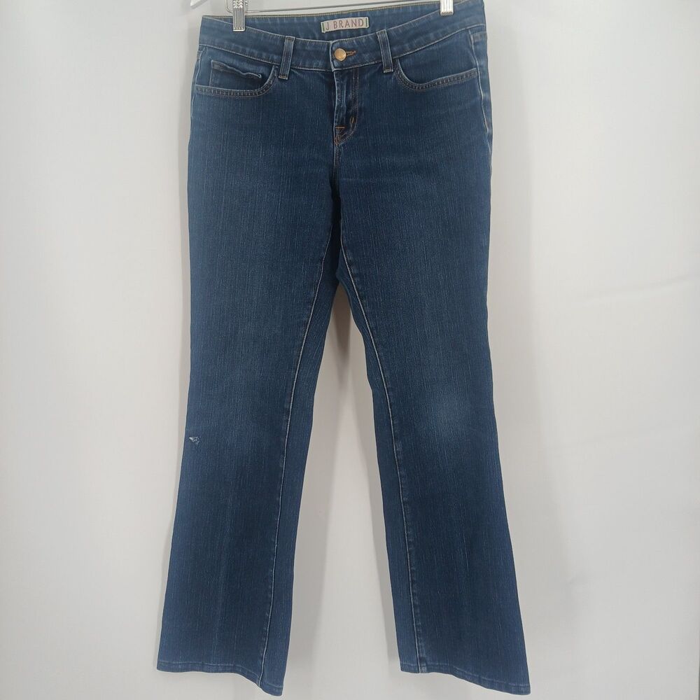 J Brand Womens Size 30 Blue Dark Wash Low Rise Straight Leg Denim Jeans